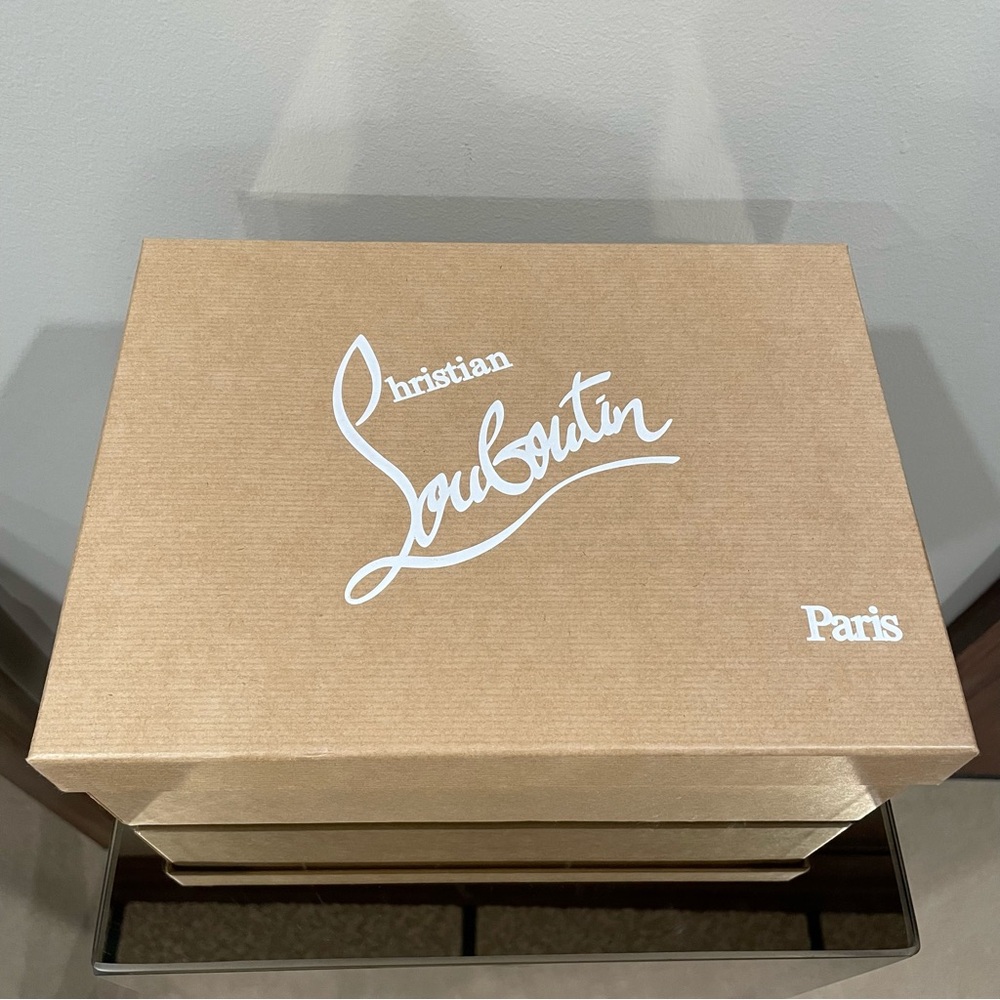 🚫sold on 3b@y🚫Christian Louboutin Hot Chick Alta 120 Patent Slingback Pumps 38.5 - Picture 12 of 15